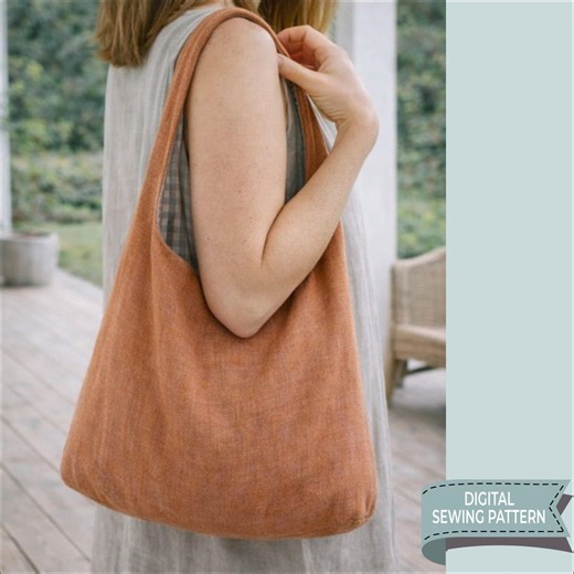 Reversible Slouchy Hobo Bag Sewing Pattern PDF | Easy Beginner Shoulder Bag | Large Everyday Bag - Etsy