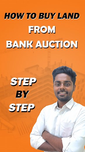 🏦 Bank Auction Land Buying – Step-by-Step Guide! 🏠 🎯 Want to buy land or property through a bank auction? Here’s how it works: 🔹 Step 1: Visit bank websites – they list auction properties online 🔹 Step 2: Choose your property & check auction date 🔹 Step 3: Pay 10% EMD (Earnest Money Deposit) before the auction day 🔹 Step 4: Auction goes live (online) – highest bidder wins 🔹 Step 5: Winner must pay 15% of property value after winning 🔹 Step 6: Pay the remaining 75% within 15 days (own fu