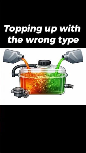 Mixing coolant can clog your engine #carmaintenance #carrepair #coolant #autotips