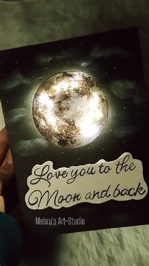 Viral Moon Card Tutorial 😍🌘✨#youtubeshorts #shorts #foryou #viral #art #mooncraft #diy #diycrafts