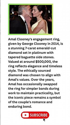 Inside Amal Clooney’s 7-Carat Engagement Ring — Worth a Stunning $500,000 💍