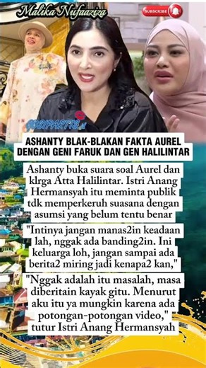 Ashanty Blak-Blakan Fakta Aurel Hermansyah dengan Geni Faruk dan Gen Halilintar #gosipartis #seleb