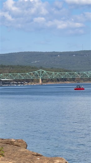 Landing on Greers Ferry in the 1947 Republic Seabee. @rustycoon @amphi.bee.iously | Kelly Qualls - Aviation