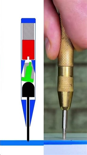 How an Automatic Center Punch Works 🛠️ | Mechanical Engineering Animation