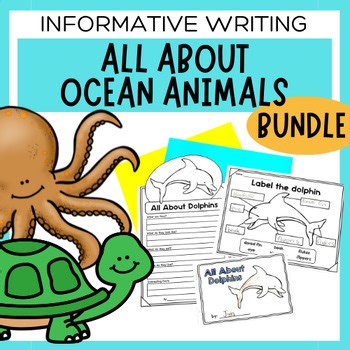 Sea Animals Informational Writing Bundle | Ocean Animal Research Worksheets