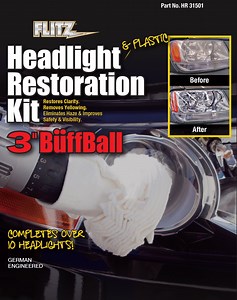 Flitz Headlight Restoration Kit, Metal Polish and Paint Sealant, All-in-One Kit
