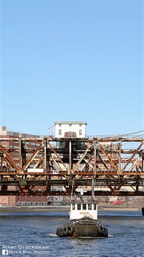 Full YouTube Video 1X Speed: https://youtu.be/LGEkkoMzudQ Dock Through-Truss Vertical Lift Bridge Opens & Closes 40X (Passaic River, Newark-Harrison, New Jersey) On February 9, 2019, Amtrak opened and closed Dock Bridge. This bridge, over the Passaic River between Newark and Harrison, New Jersey, carries Amtrak, New Jersey Transit, and PATH trains. Lifting the bridge allowed the tugs Iron Wolf and Sea Lion to pass with Hughes Barge 61B. The bridge was built by Waddell & Hardesty/Waddell, Dr.J.A.