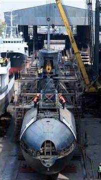 Huge Naval Submarine Under Construction At Portside— Mega Ingineering In Action!