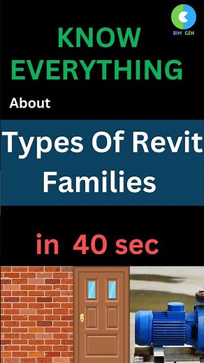Types of Families in REVIT#shorts