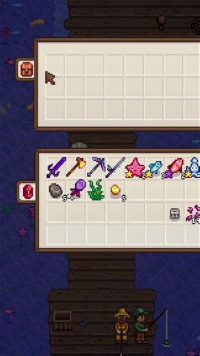 Fishing for Treasure: Can He Become Squidfest Champion? #shorts #stardew #stardewvalleyexpanded