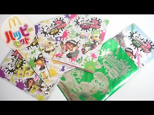 ハッピーセット スプラトゥーン2 ぬりえ 全５種 開封 2019/6/14～ Japanese McDonalds happy meal toys Splatoon2 マクドナルド