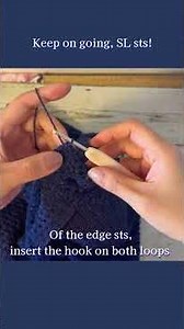 Finish crocheting Navy Pullover after hemming! / かぎ針で編む紺色のサマーセーター 縁取りして完成しました。 #crochet
