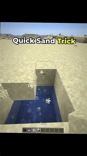Minecraft Quick Sand Trick #minecraft