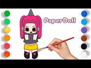 DIY Mira Hanging Paper Doll | How to Make & Paint Mira Paper Doll | Demon Hunters Kpop Craft