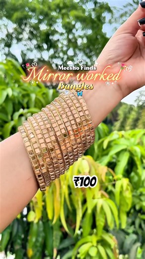 Viral Mirror Work Bangles 😍 Under ₹150 | Meesho Finds ✨#shorts