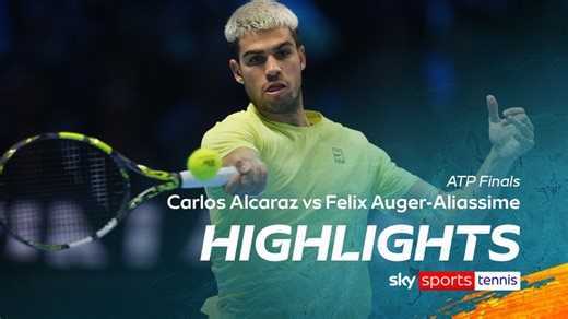 ATP Finals: Carlos Alcaraz vs Felix Auger-Aliassime highlights