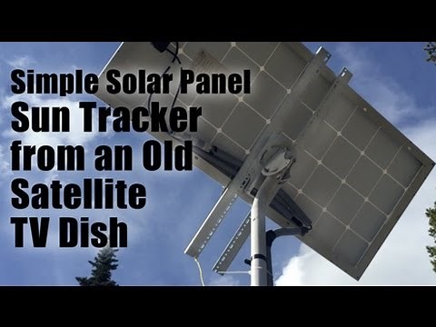 Simple Solar Panel Sun Tracker from an Old Satellite TV Dish
