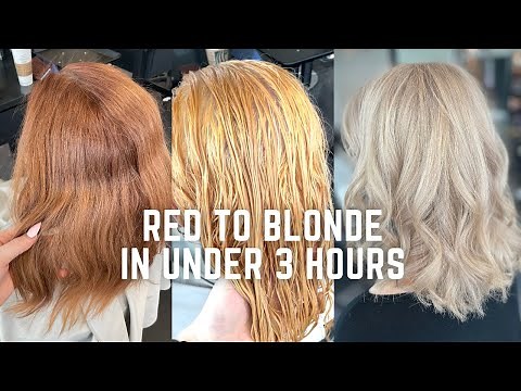 Hair transformation: red to blonde in under 3 hours - color correction tutorial