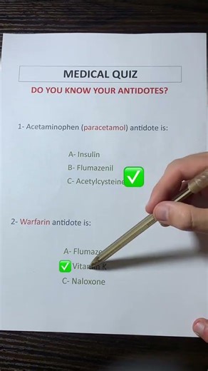 Antidotes in Toxicology – Essential Medical MCQs for Exam Preparation#