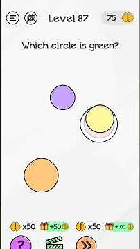 Braindom Level 87 which circle is green.