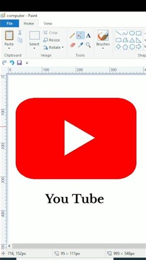 🎨 YouTube Logo Kaise Banaye in MS Paint | Easy Logo Design Tutorial 2026 #MSPaint #YouTubeLogo #Logo