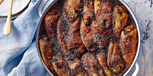 The most insane bread and butter pudding recipe using pain au chocolat pastries 🥐🍫