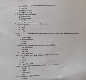 Multiple Choice Questions_ is the middleman between the user ... | Filo