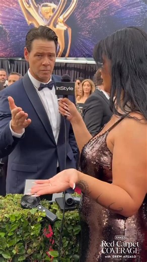 Classic #SalSaperstein to thank himself before the #EMMYs even began. #TheStudio star @ikebarinholtz practiced his acceptance speech with @drewafualo ahead of @sethrogen’s double win. | InStyle