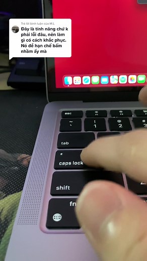 Trả lời @M.L cách chữa lỗi nút capslock cho bác nào chưa biết👉done #macbook #macbookair #macbookpro #macbookairm1 #macbookair2020 #capslock