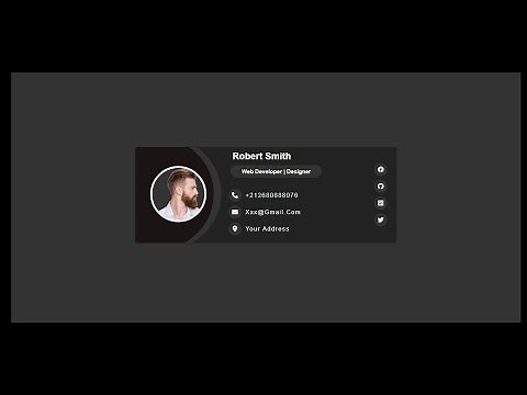 Email Signature Html CSS | Responsive Clickable Email Signature | Front-end Design