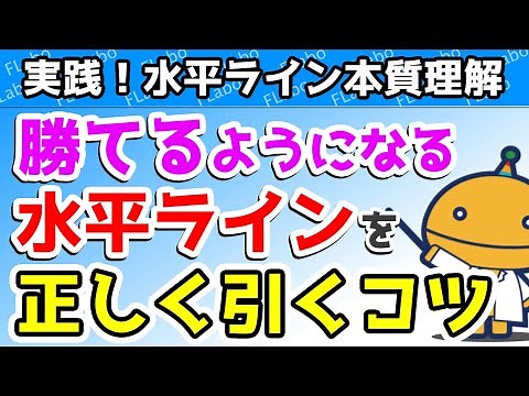 チャートがラインだらけになる人に送る、一生使える、水平線の本質的引き方の基本・コツ - #4【実践FX！水平ライン見える化】