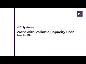 Work with Variable Capacity Cost