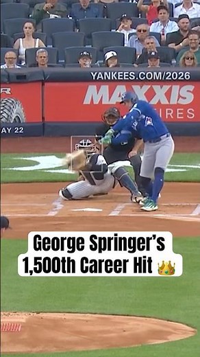George Springer notches his 1,500th career hit 👑🙌 #MLB #BlueJays