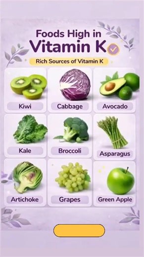 Top Foods Rich in Vitamin K 🥬 | Boost Bone Health Naturally 💪 #shorts #ytshorts