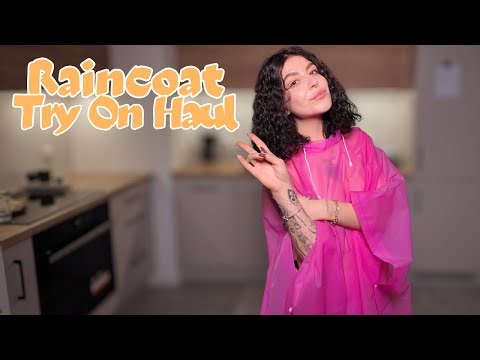 [4K] Fuchsia Raincoat Try On | Review Of My New Raincoat | Bright Mood 2025