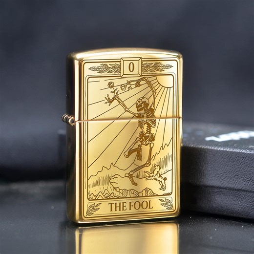 Personalized Laser Engraved Zippo Lighter – Custom Message Engraving | Tarot Card Design | Made in USA - Etsy