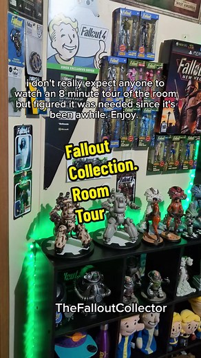 ☢️👇 ☢️ 8 mins of my 'Travis Miles' esque voice showing you my collection. This is not my full collection, my other room is full of boxes and messy so I wasn't able to show it but the video would have been nearly twice as long I'm sure. I'll be in the comments for about an hour or so after posting (gotta go to bed soon 😢), if you have any questions or just wanna say hello! ❤️ enjoy! #fallout #falloutcollector #falloutonprime #falloutcollection #thefalloutcollector #fallouttok #roomtour #longvid