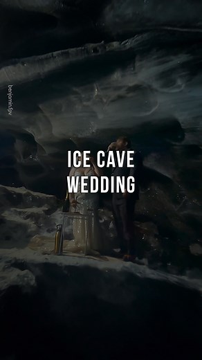 Magical ice cave wedding💍❄️✨ #wedding #uniqueweddingvenue #icecave #adventure #magical | Storytrender