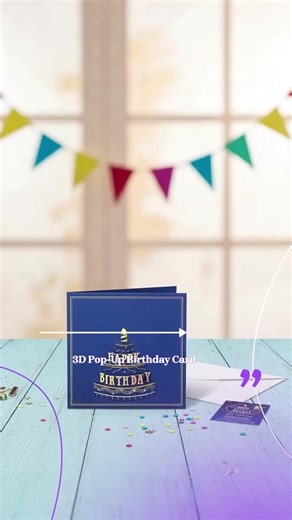 3D Pop-Up Birthday Card with Lights & Music