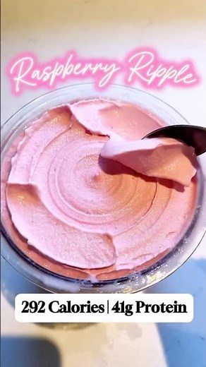High Protein | Raspberry Ripple Ice Cream | Ninja Creami Recipe 🍨