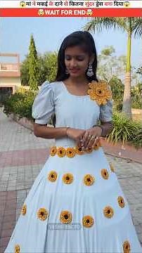 What a beautiful dress my mother made from kernels👑~toywoodworkingartskill Handcraft #youtubeshort