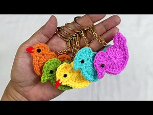 easy Crochet Bird 🕊️ crochet keychain