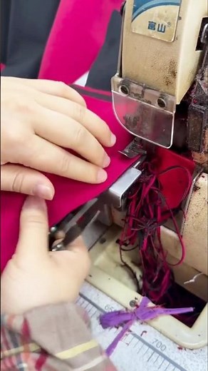 Amazing Fabric Excess Edge Cutting by Overlock #excessedge #edgecutter #overlock