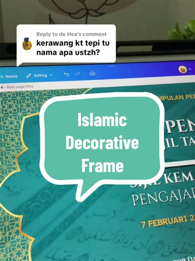 Creating Beautiful Islamic Decorative Frames on Canva