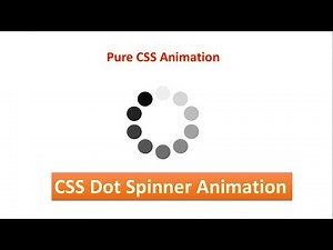 Dot Spinner Animation With Pure CSS | Black and White Dotted Animation Tutorial With CSS