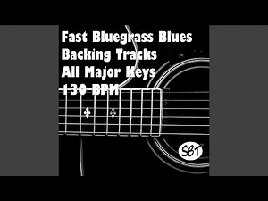 Fast Bluegrass Blues Guitar Backing Track in C Major