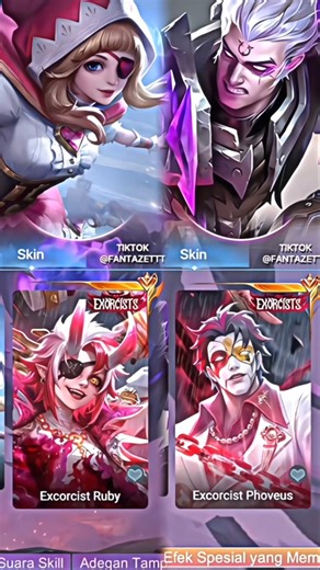 Skin exorcist Ruby & Phoveus MLBB #mobilelegends