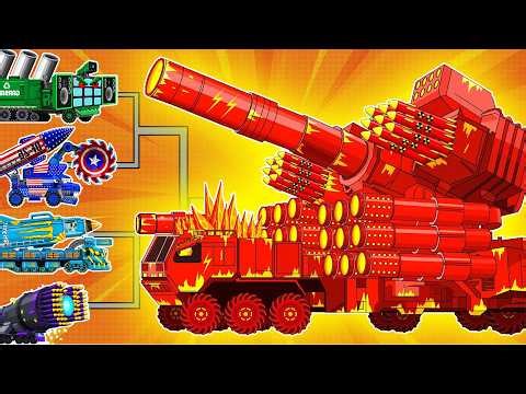 MEGA RATTE WALLKER Missile Launch Takes Down MEGA TANK in EPIC CARTOON BATTLE! - Cartoons about tank