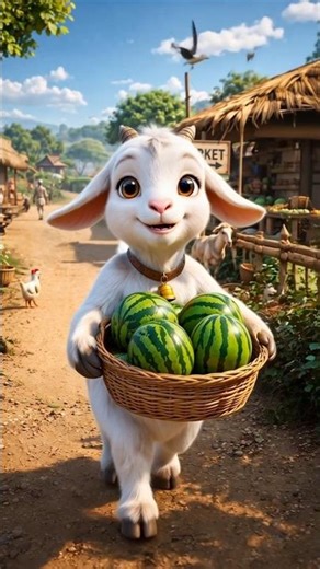 story of goat making watermelon #shorts #goat #ai