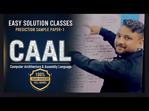 Computer Architecture & Assembly Language [CAAL] l Prediction Sample Paper-1l NOTES I BCA-3rd Sem